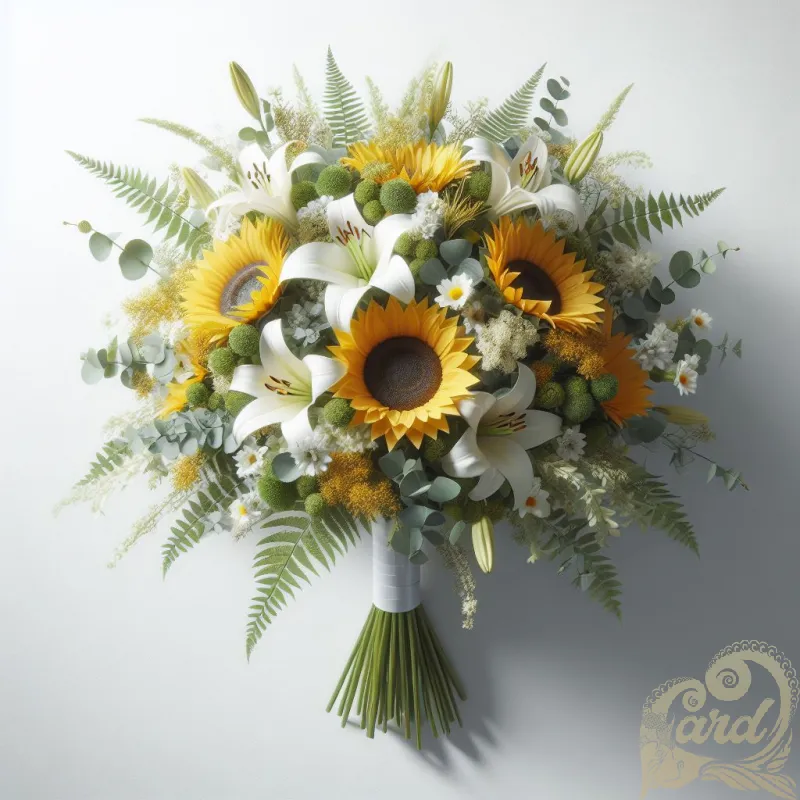 Yellow Sunflower Wedding Bouquet