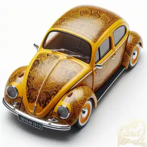 yellow VW Beetle car