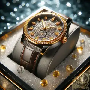 Yelow luxury watch